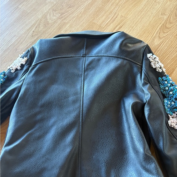 Rodeo Quincy Embroidered Black Leather Jacket - Picture 3 of 3